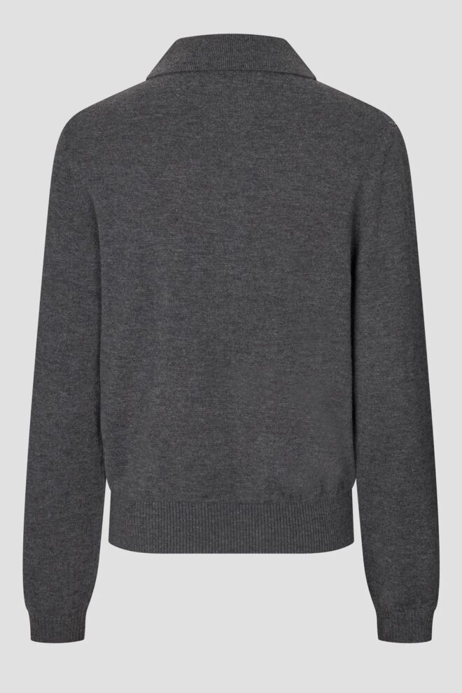 PULLOVER SHAILENE KNIT POLO DARK GREY