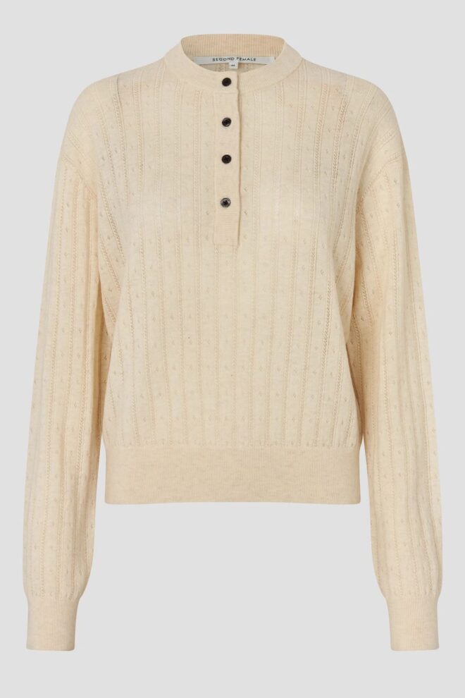 PULLOVER JAMIA KNIT O-NECK EGRET
