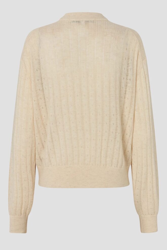PULLOVER JAMIA KNIT O-NECK EGRET