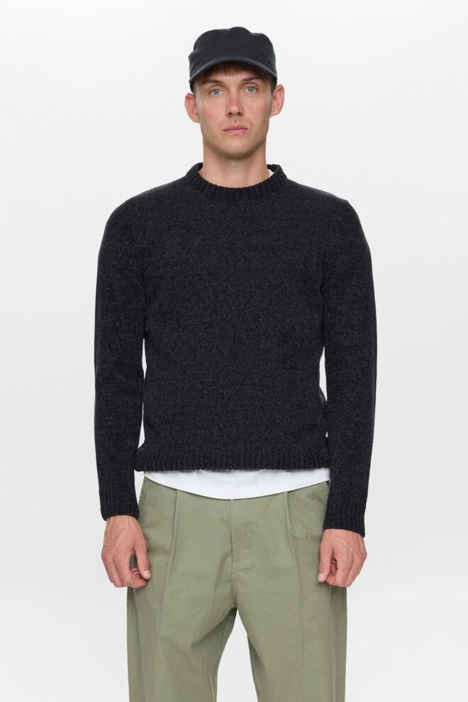 PULLOVER AKSUNE CHENILLE CAVIAR