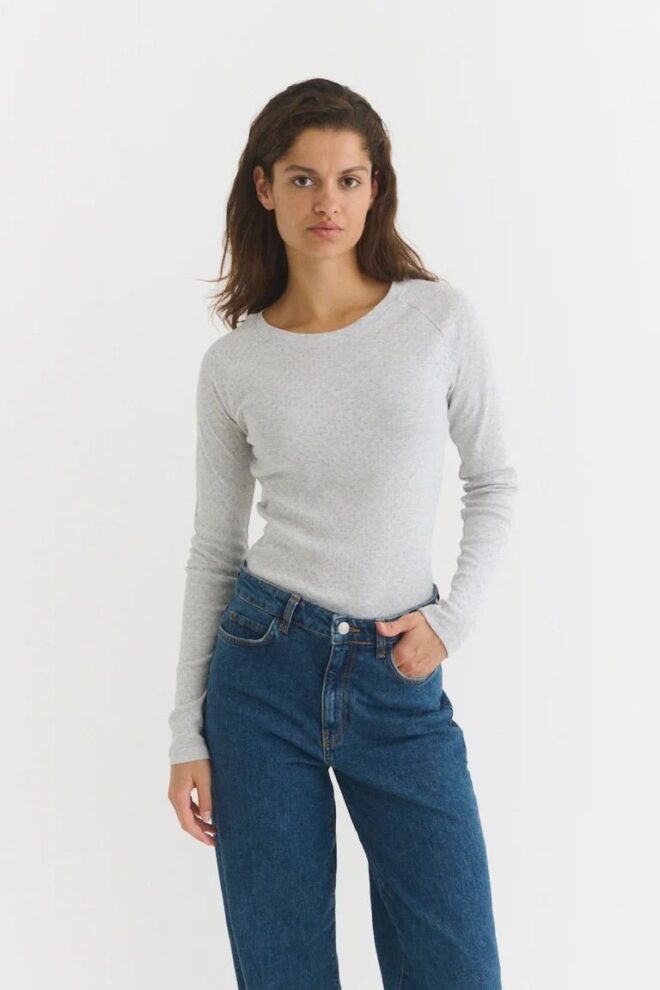 SHIRT ARENSE LS TEE LIGHT GREY