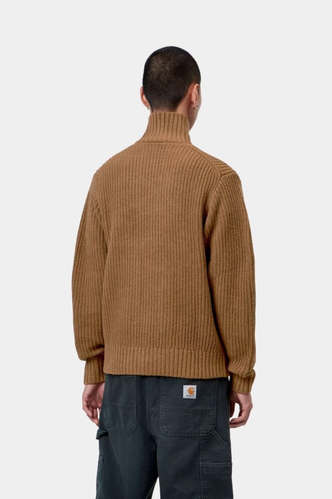 PULLOVER DETROIT HALF ZIP BROWN