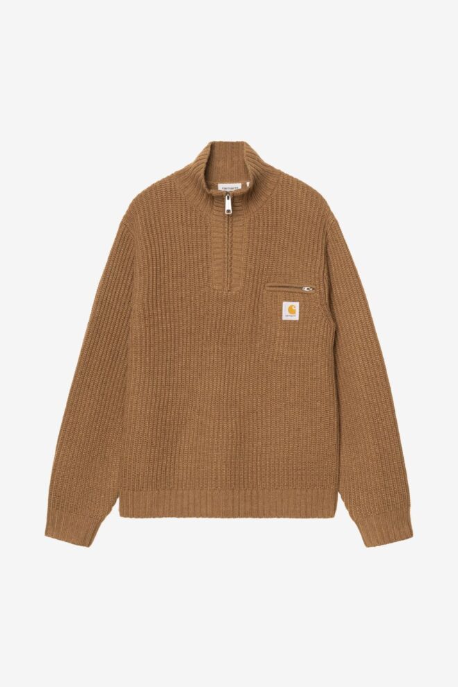 PULLOVER DETROIT HALF ZIP BROWN