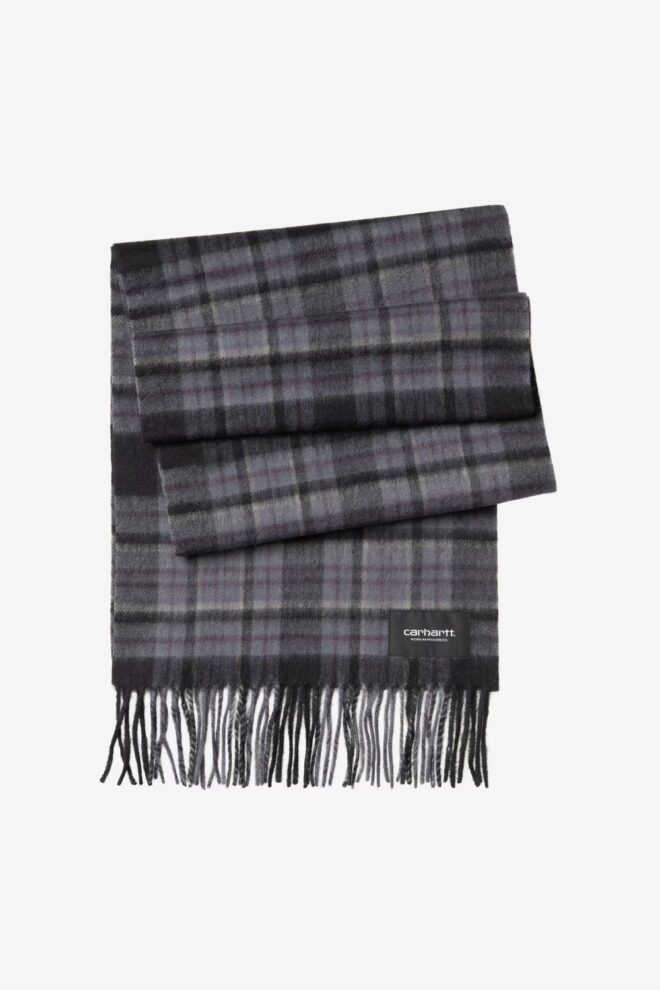 SCHAL PARSON SCARF CHECK PURPLE