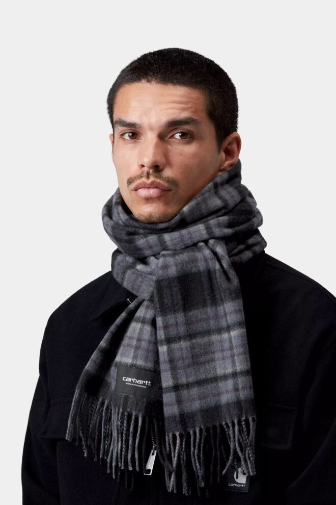 SCHAL PARSON SCARF CHECK PURPLE