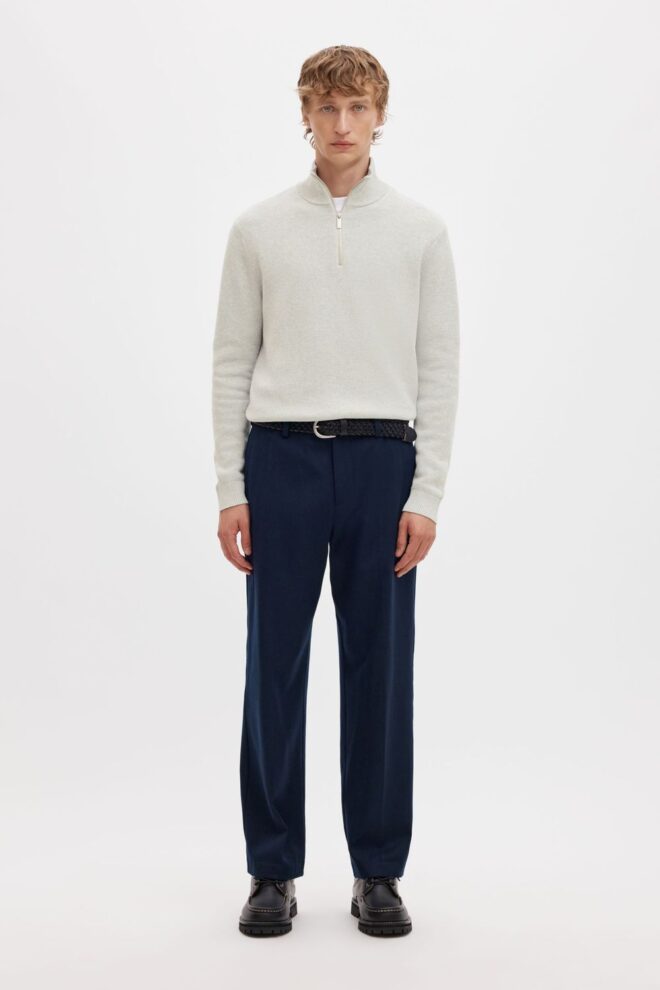 PULLOVER 16092601 SLMDANE KNIT BRIGHT WHTE