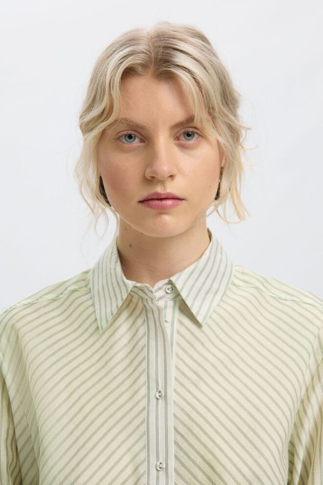 BLUSE 16102121 SLWCONNIE SHIRT EGRET STRI