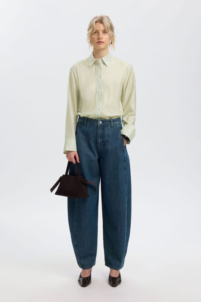 BLUSE 16102121 SLWCONNIE SHIRT EGRET STRI