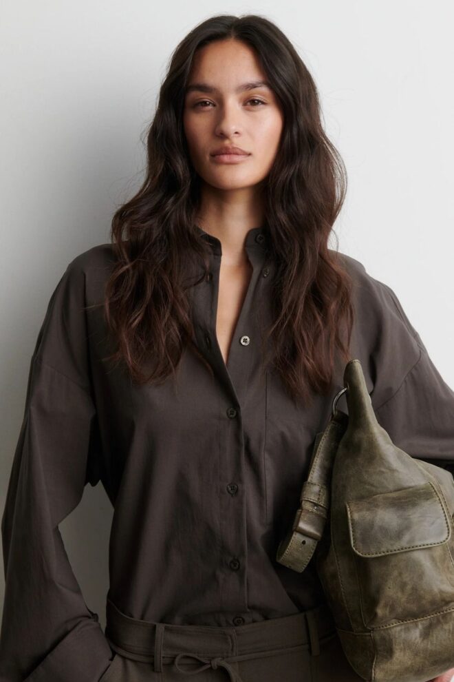 BLUSE LANNA SHIRT BLACK OLIVE