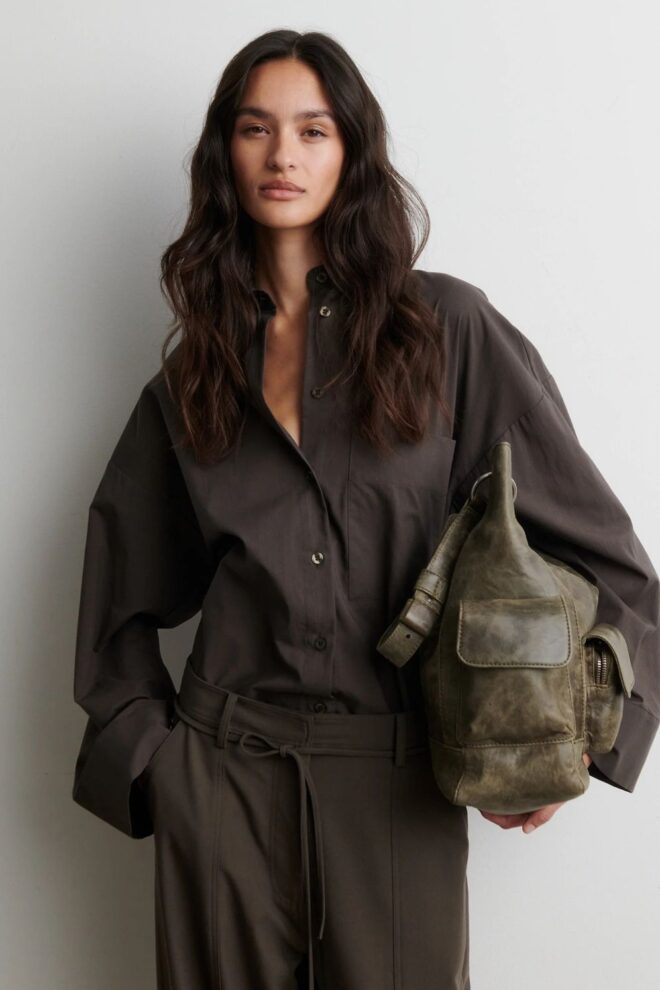 BLUSE LANNA SHIRT BLACK OLIVE