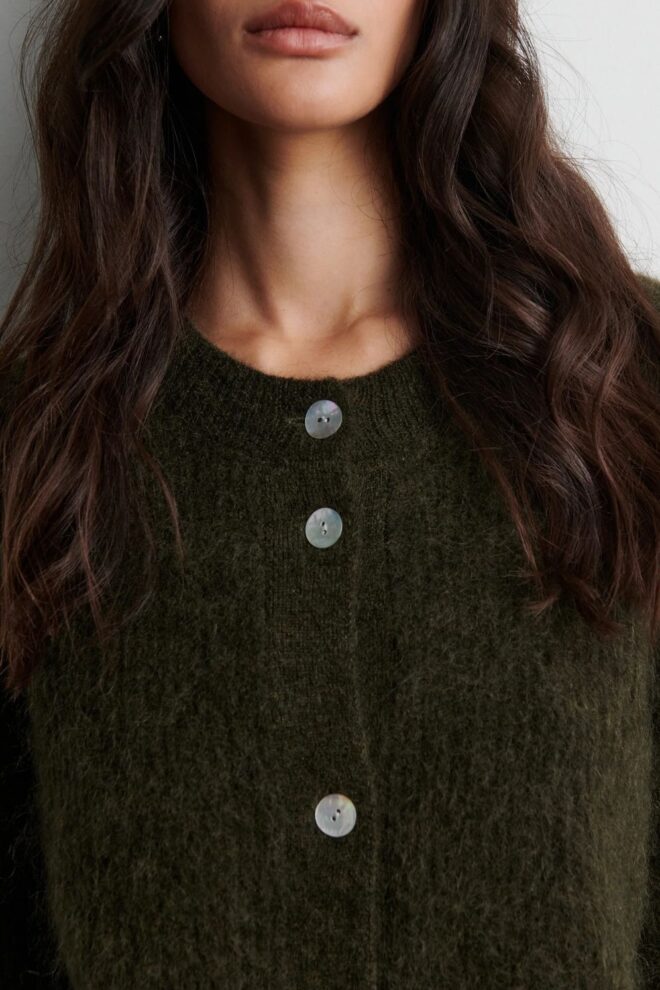 WESTE ANDREA KNIT RIB LS CARDIGAN