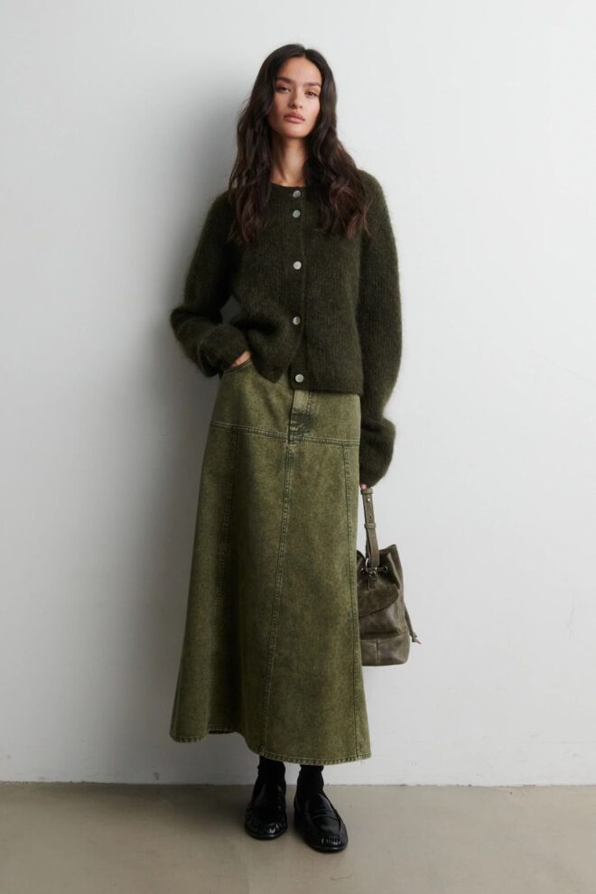 WESTE ANDREA KNIT RIB LS CARDIGAN