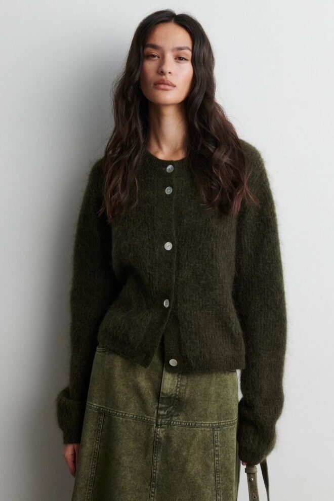 WESTE ANDREA KNIT RIB LS CARDIGAN
