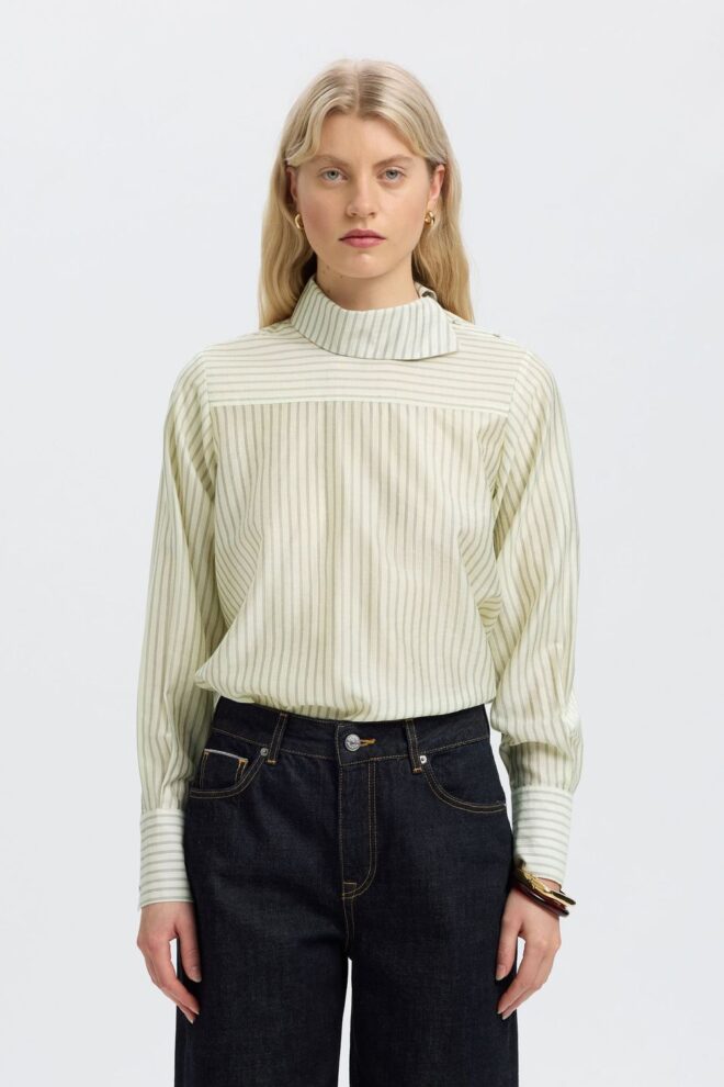 BLUSE 16102120 SLWCONNIE LS EGRET