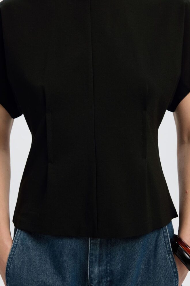 SHIRT 16102559 SLWERA SS TOP BLACK