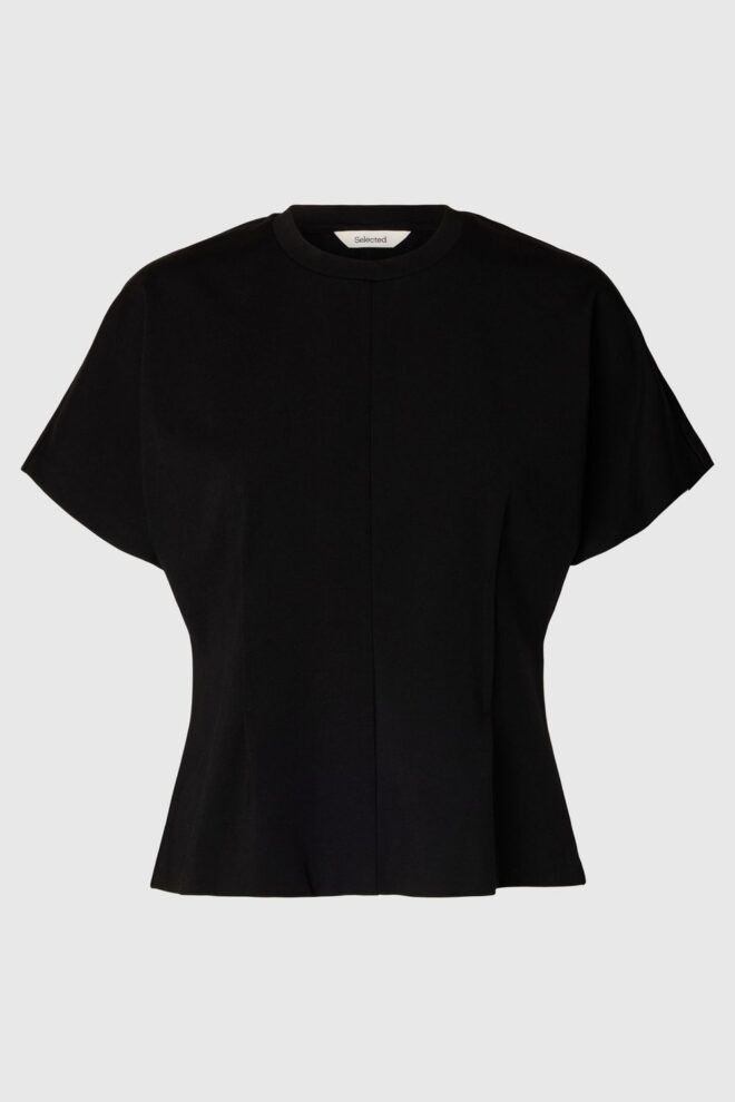 SHIRT 16102559 SLWERA SS TOP BLACK
