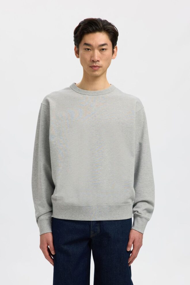 SWEATER 16099829 SLMRELAXLUKE LS GREY