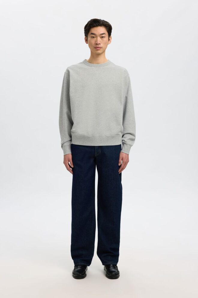 SWEATER 16099829 SLMRELAXLUKE LS GREY