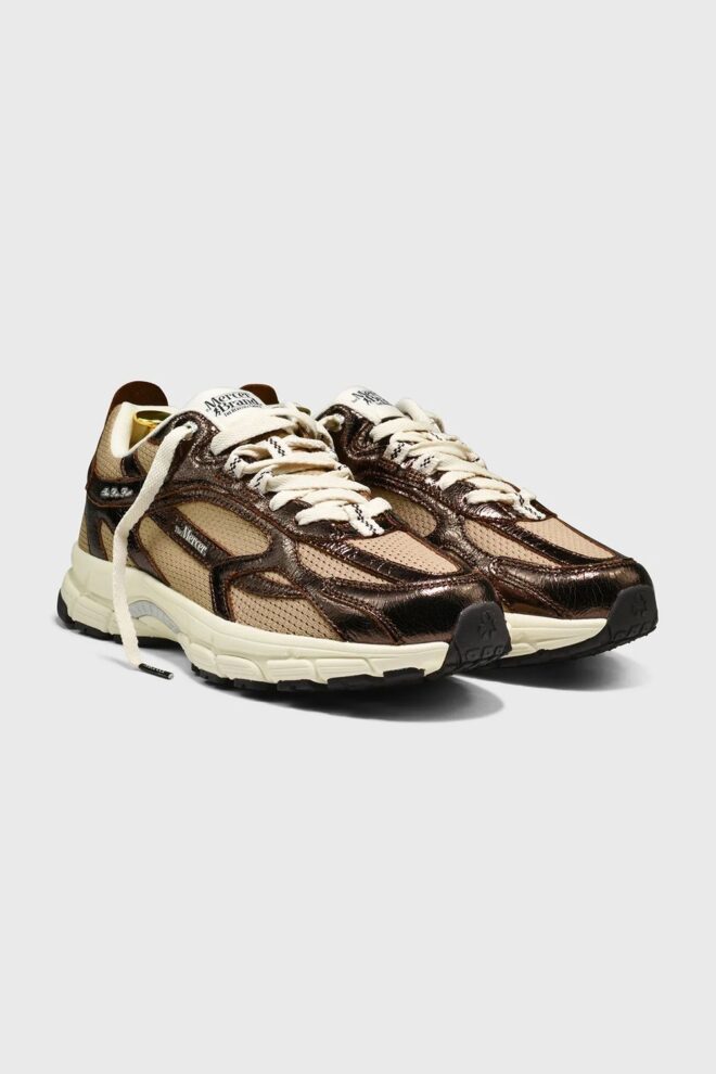 SNEAKER RE-RUN CRACKED BROWN