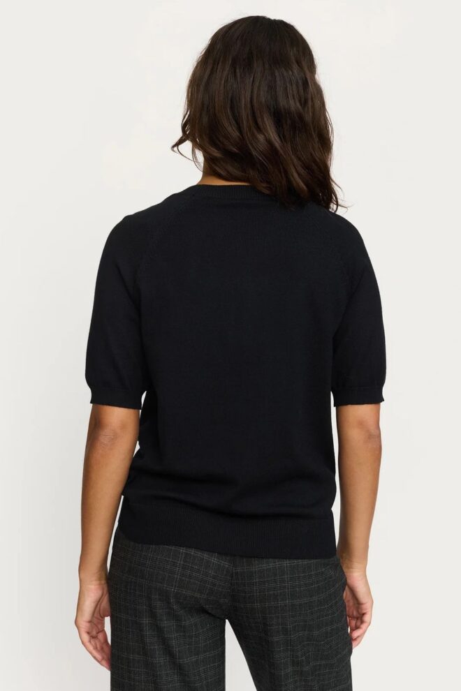 PULLOVER SRMARIA SS O-NECK BLACK
