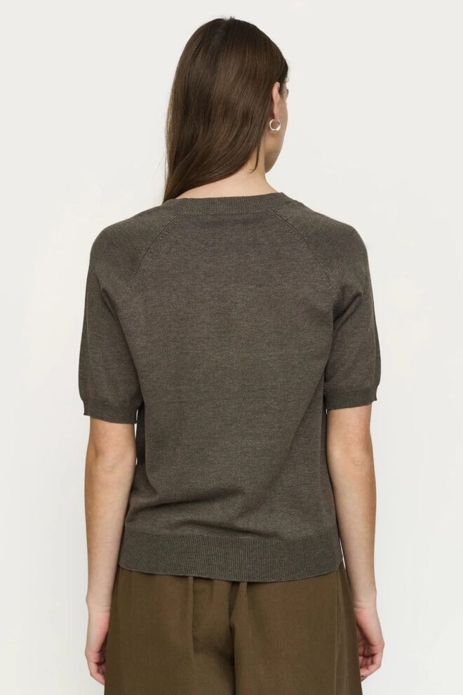 PULLOVER SRMARIA SS O-NECK CANTEEN MEL.