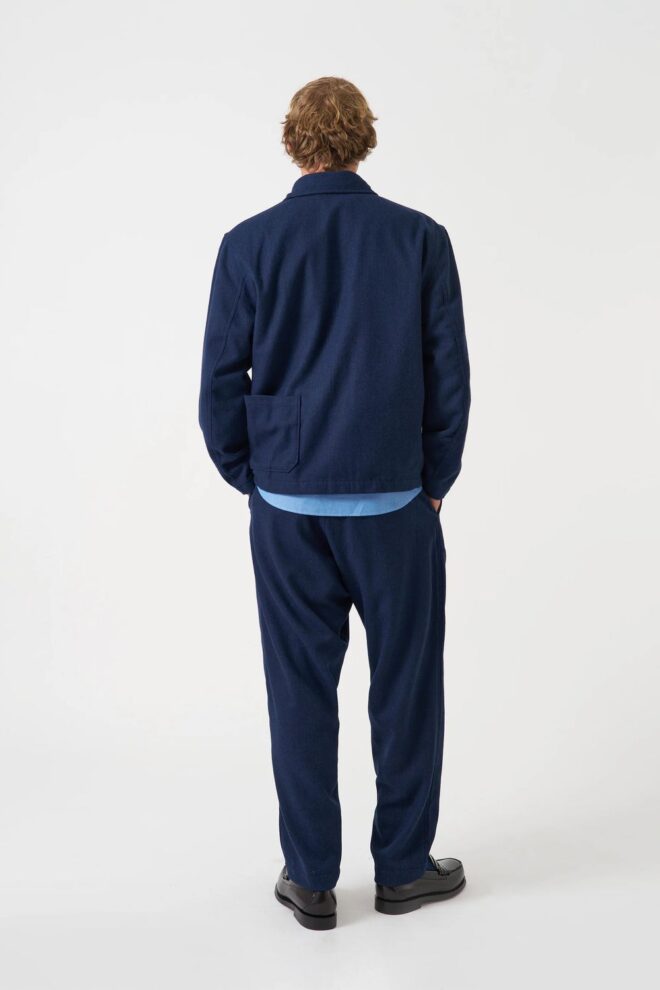 JACKE IVES JACKET WOOL HERING NAVY