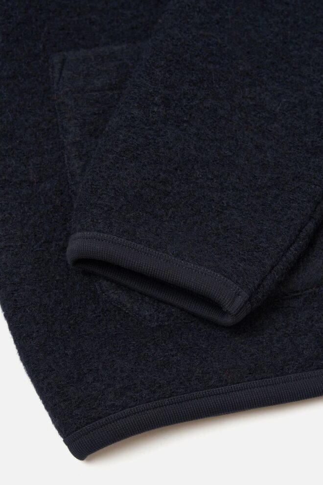 JACKE CARDIGAN WOOL FLEECE NAVY