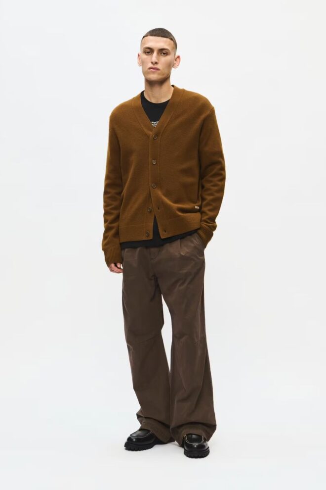 STRICKWESTE WWLOGO CARDIAGAN DESERT PALM