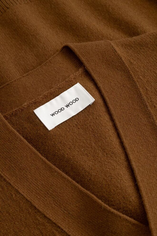 STRICKWESTE WWLOGO CARDIAGAN DESERT PALM