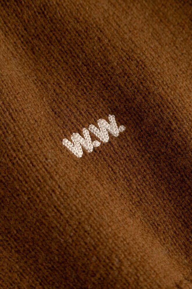 STRICKWESTE WWLOGO CARDIAGAN DESERT PALM