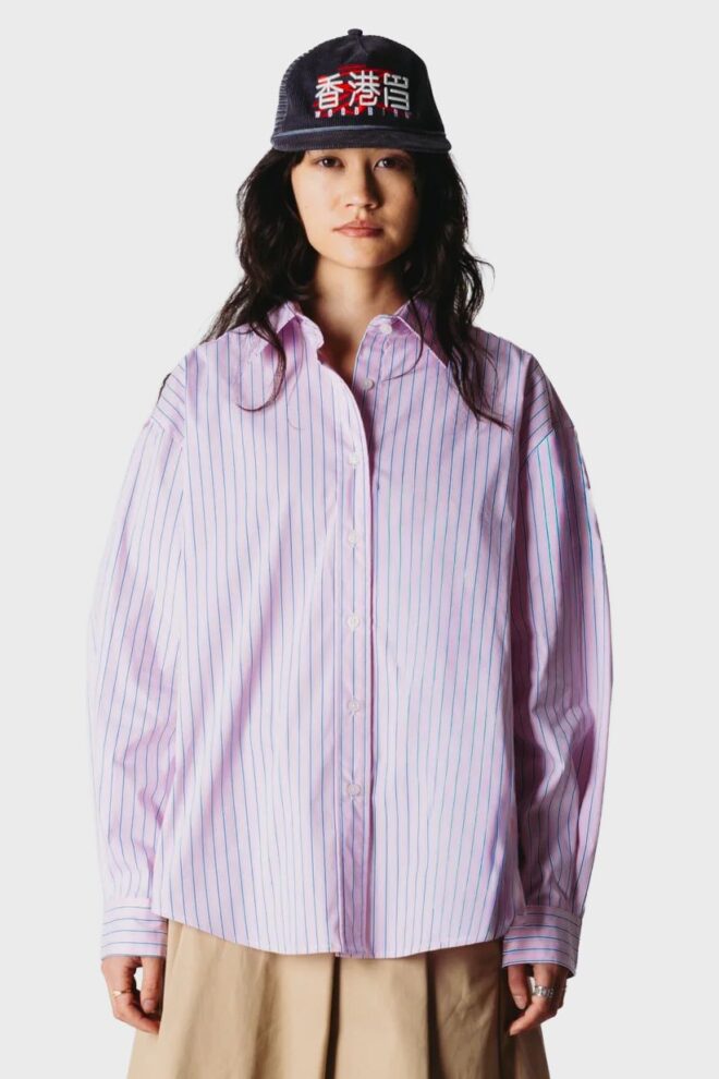 BLUSE WBLIVA STRIPE SHIRT PINK