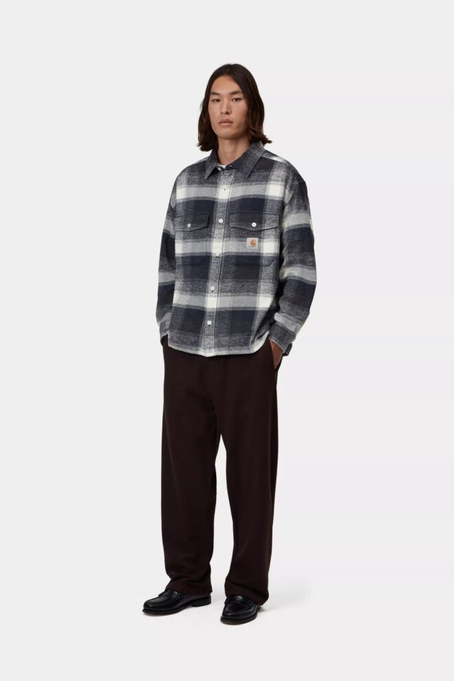 HEMD L/S ESTERSON CHECK NAVY