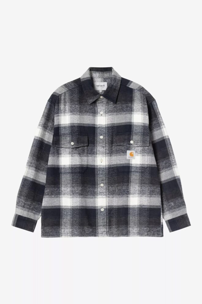 HEMD L/S ESTERSON CHECK NAVY