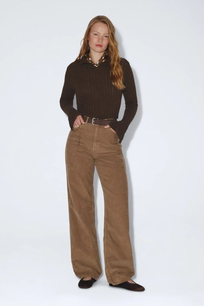 JEANS DONNA KHAKI CORD