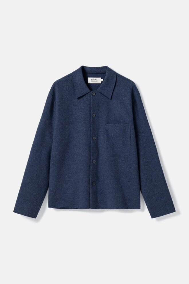 JACKE BOILED WOOL OS BLUE