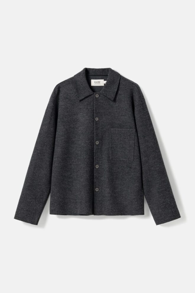 JACKE BOILED WOOL OS GREY