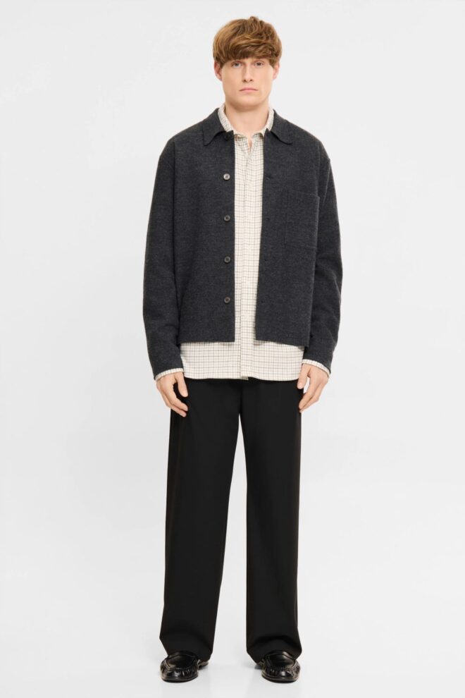 JACKE BOILED WOOL OS GREY
