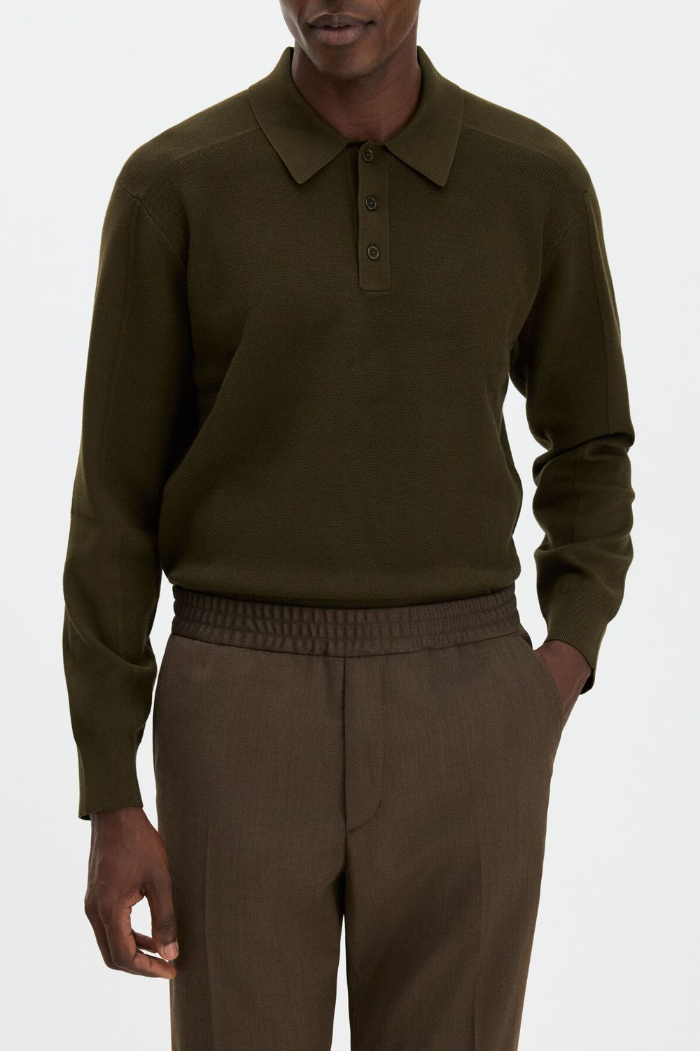 32386 TEXTURED POLO DARK MOSS1.jpg
