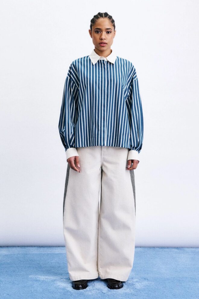 BLUSE MANDRAKIA BLEU PETROLE