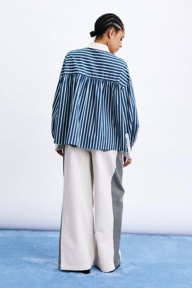 BLUSE MANDRAKIA BLEU PETROLE
