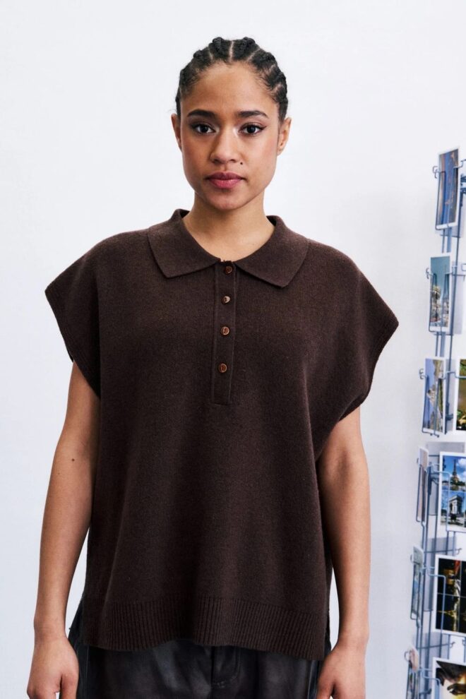 PULLOVER MINTHE MARRON GLACE