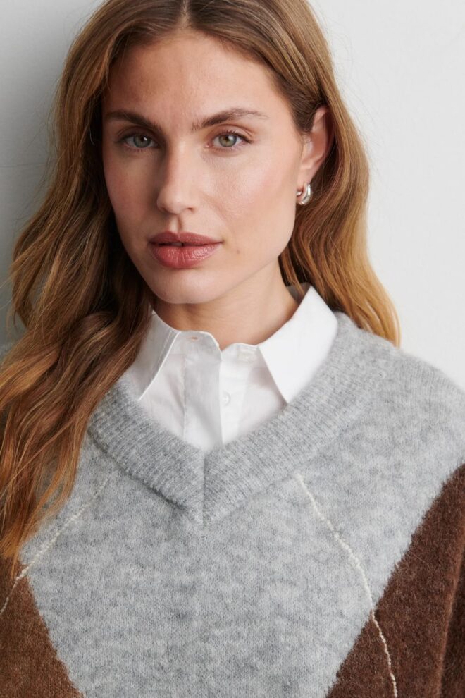 PULLOVER FORCA KNIT V-NECK LT. GREY