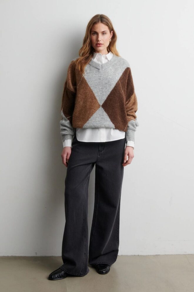 PULLOVER FORCA KNIT V-NECK LT. GREY