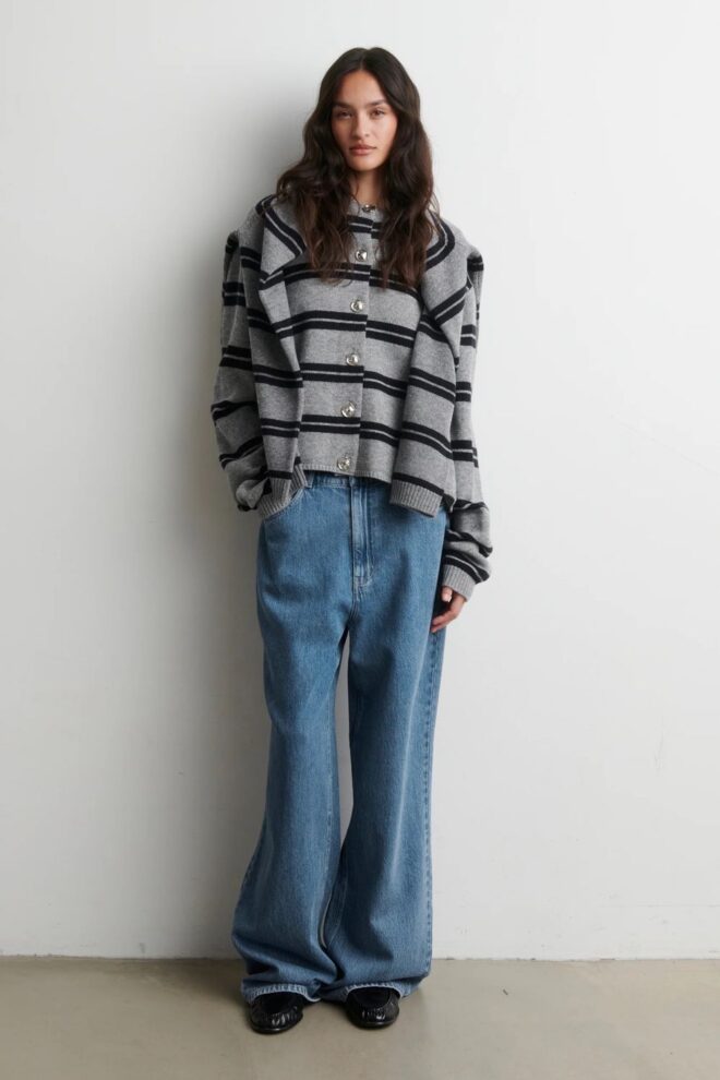 WESTE ALPHALINE CARDIGAN MID GREY