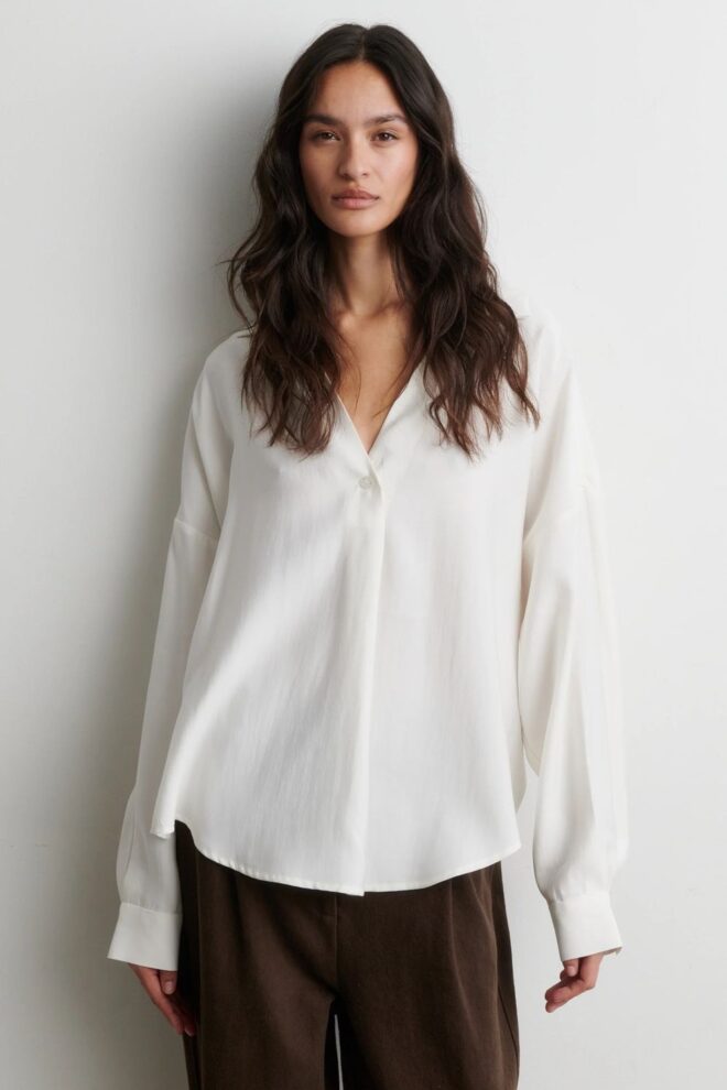 BLUSE TIMELINE BLOUSE EGRET