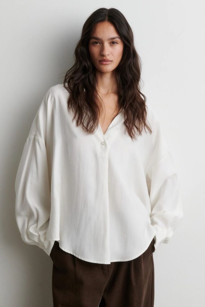 BLUSE TIMELINE BLOUSE EGRET