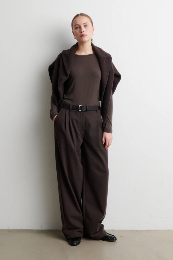 SHIRT MATIMA O-NECK BROWN
