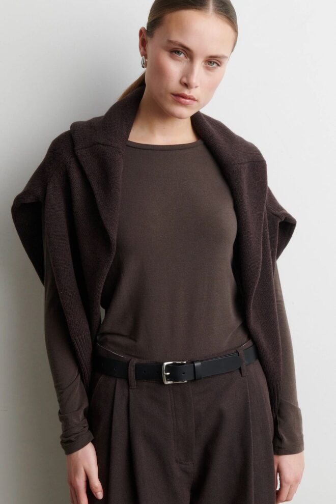 SHIRT MATIMA O-NECK BROWN