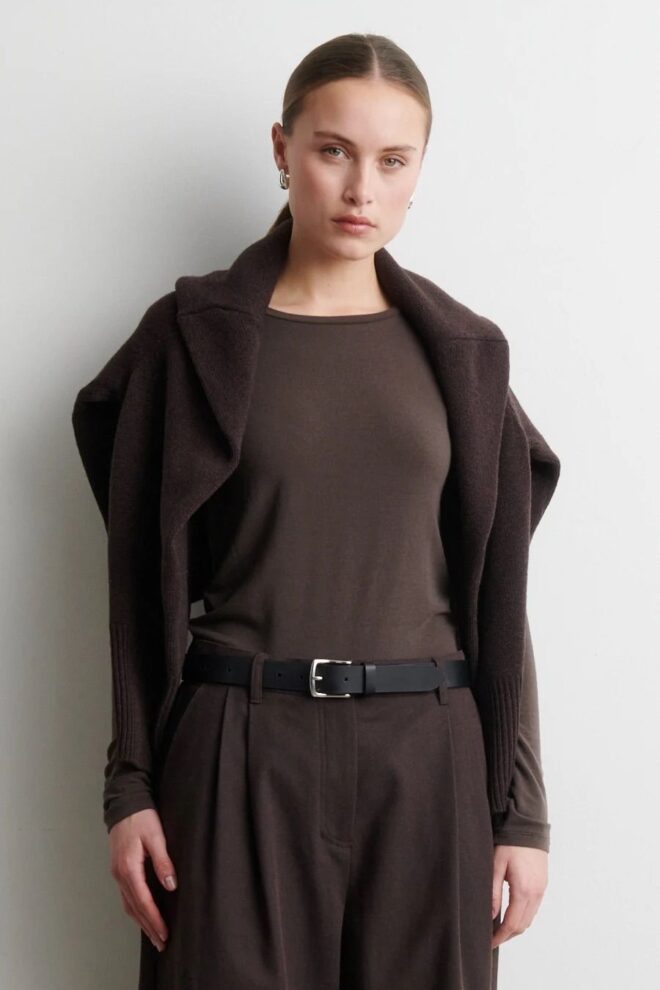 SHIRT MATIMA O-NECK BROWN