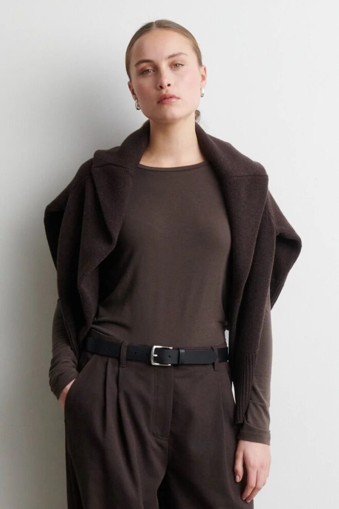 SHIRT MATIMA O-NECK BROWN